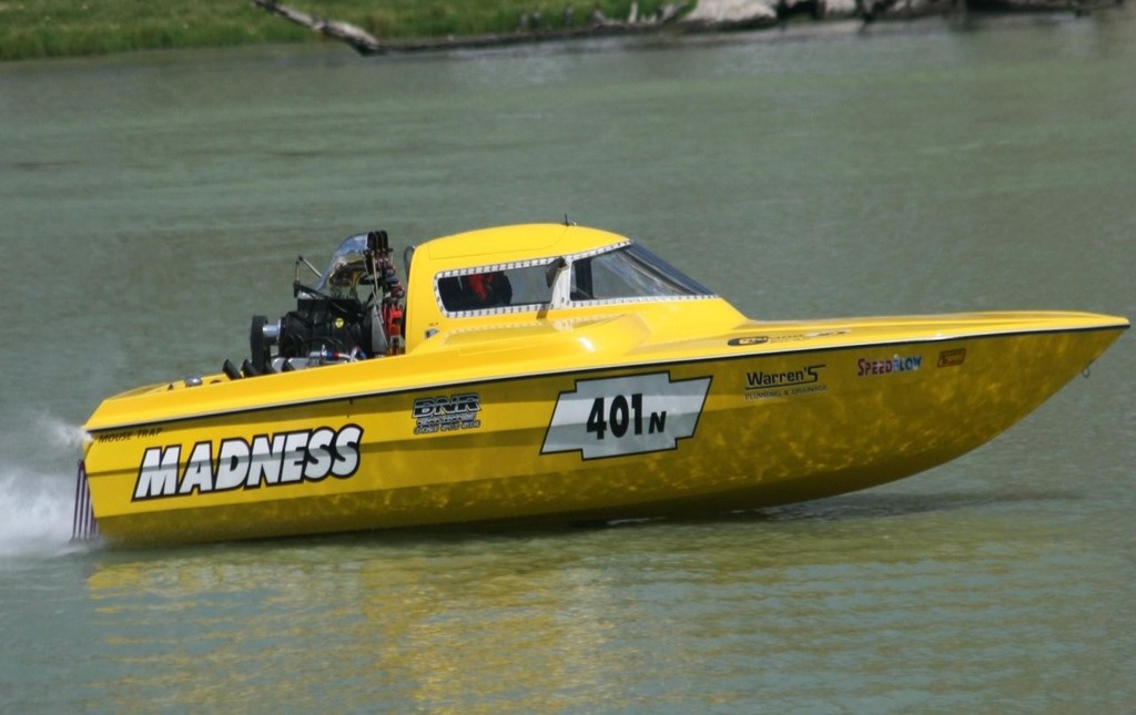 NSW driver Troy Marland at the wheel of ’Madness’, a consistent winner in Unlimited Displacement events. - Unlimited Displacement world champs © APBA .
